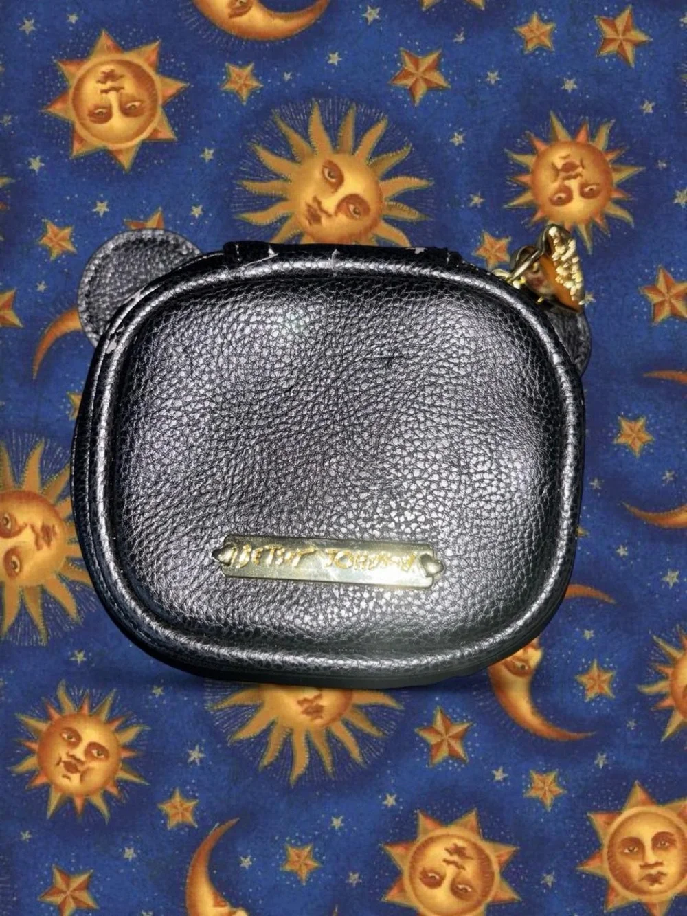 Betsey Johnson Black & Cream Panda Face Coin Purse
